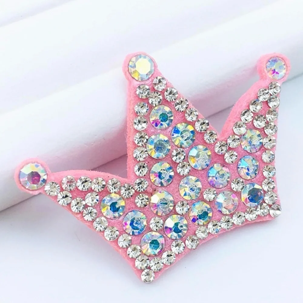 Pink Glitter Crown Baby Hair Clips